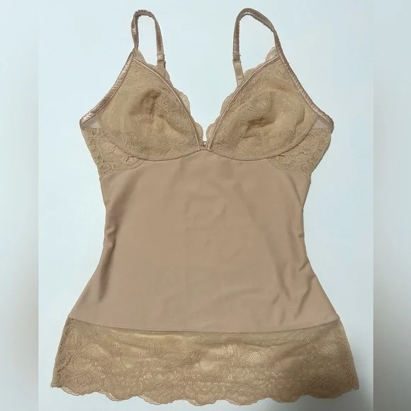 I Am Yummie 2 Pack Nude Lace Wireless Layering Camisole Women’s SMALL Cami NWOT - Picture 2 of 8